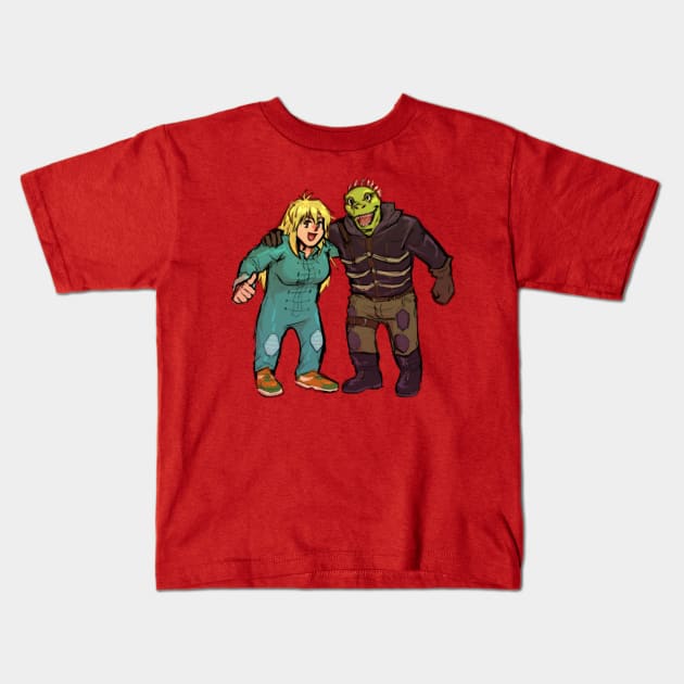 Nikaido and Caiman Dorohedoro Kids T-Shirt by ohlain